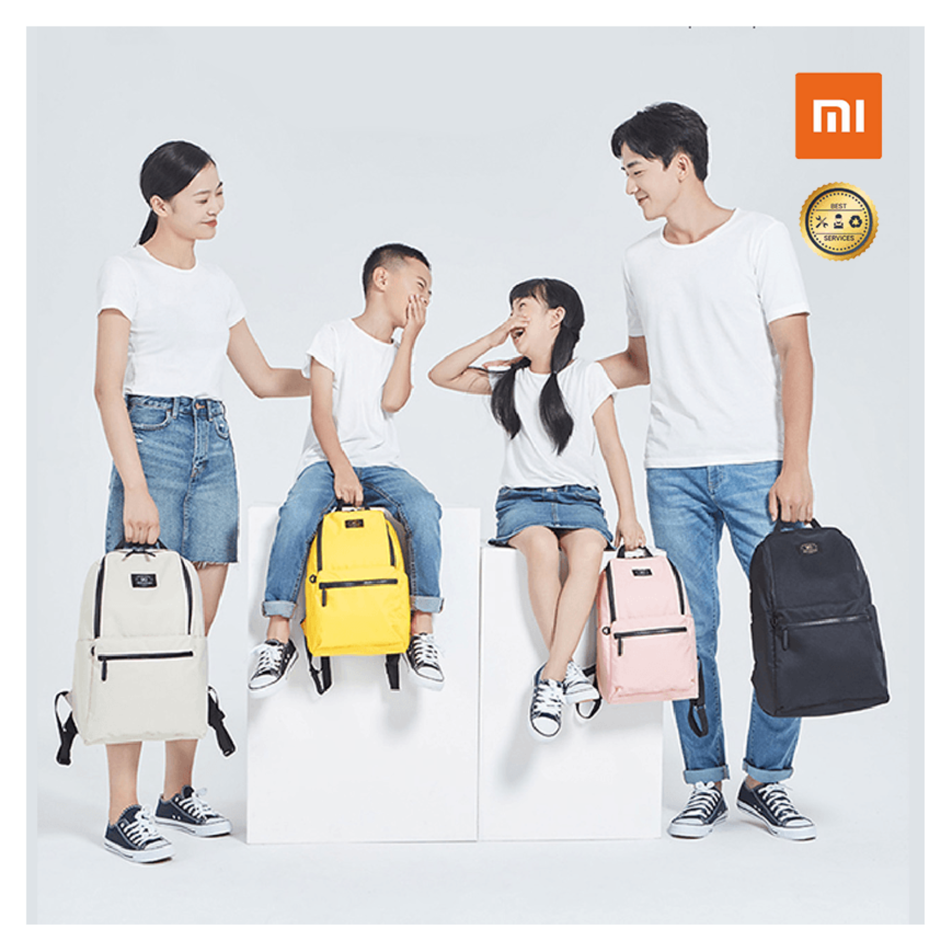 Balo Thời Trang Xiaomi 90 Points Family Backpack Size Lớn ( Black ) 15.6 inch