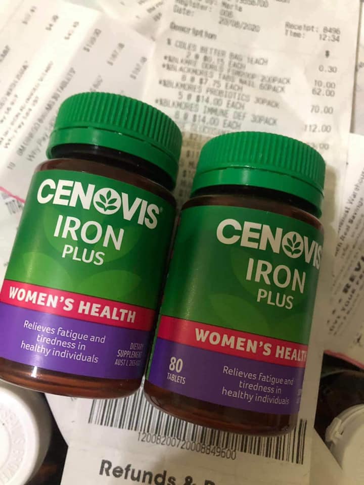 sắt Cenovis Iron Plus hộp 80 viên Úc