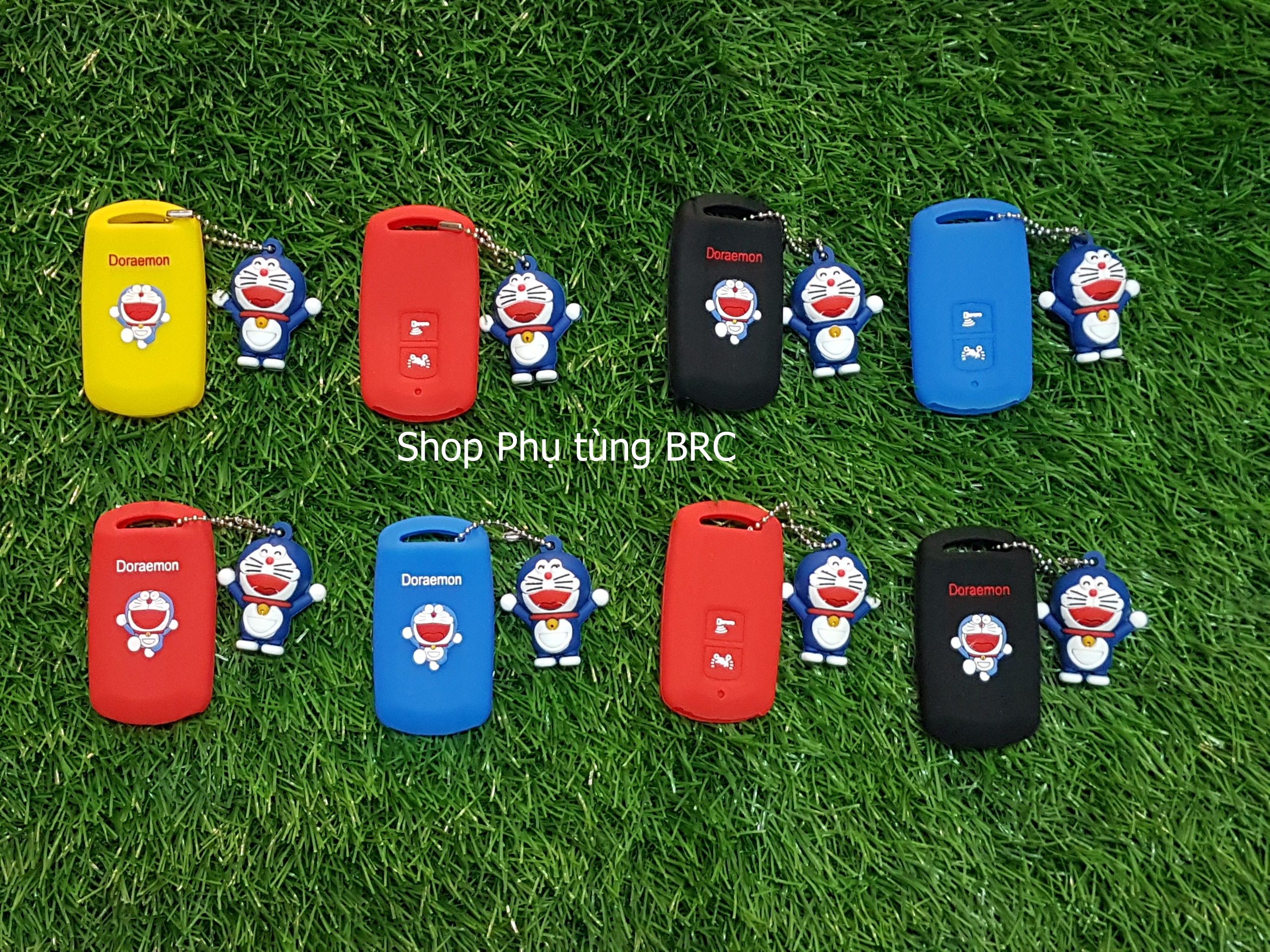 Bao da chìa khóa smartkey 2 nấc công tắc doraemon