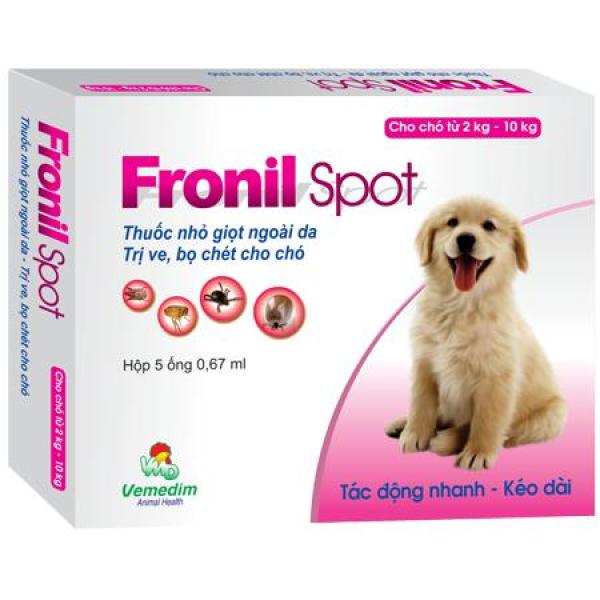 Hanpet - hộp 5 ống Thuốc nhỏ sống lưng trị ve bọ chét chó mèo - Fronil spot Hiệu quả kéo dài đến 4 tuần