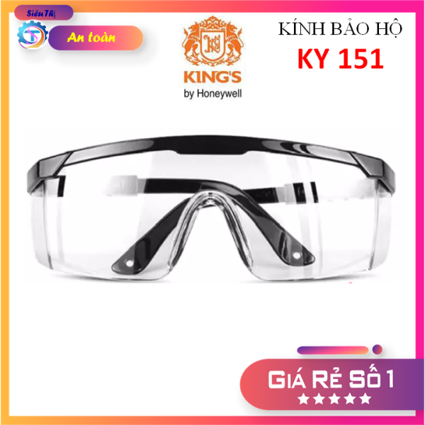 Giá bán Kính bảo hộ Kings KY151 kính chống bụi, chống tia UV, chống trầy xước, đọng hơi sương (màu trắng trong)