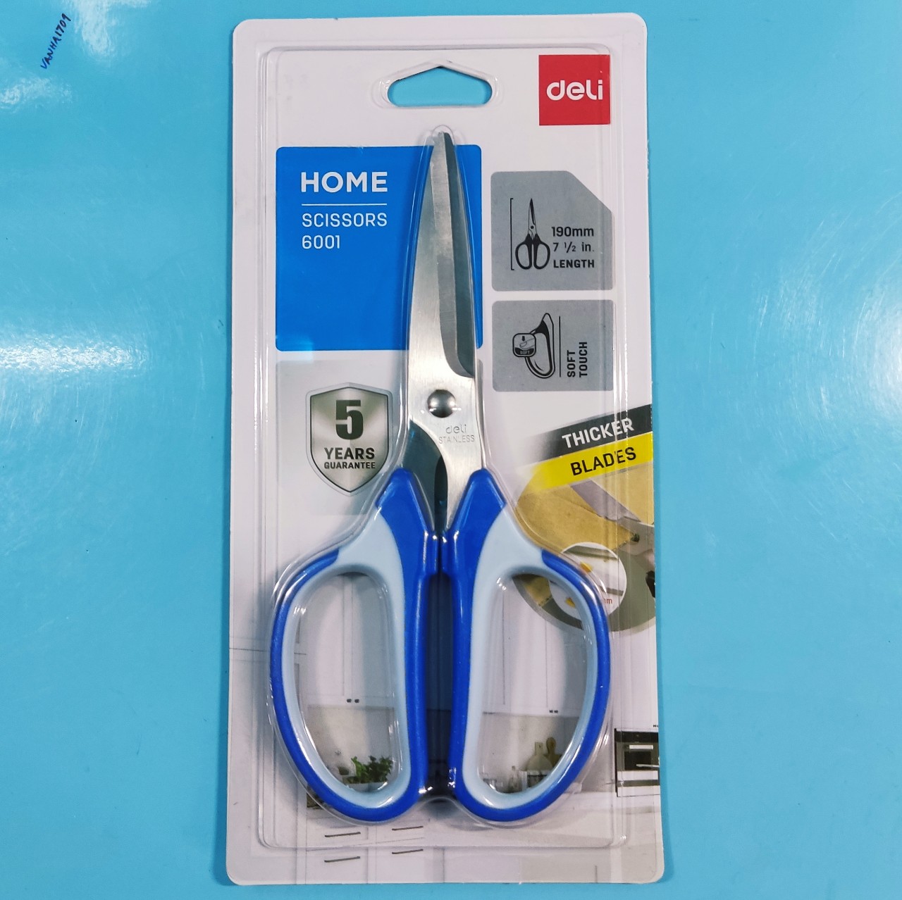 Deli 6001 kéo văn phòng 190mm.