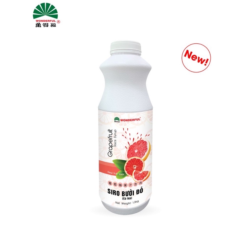 Siro Bưởi đỏ, Kim quất, Chanh Wonderful (có tép)
