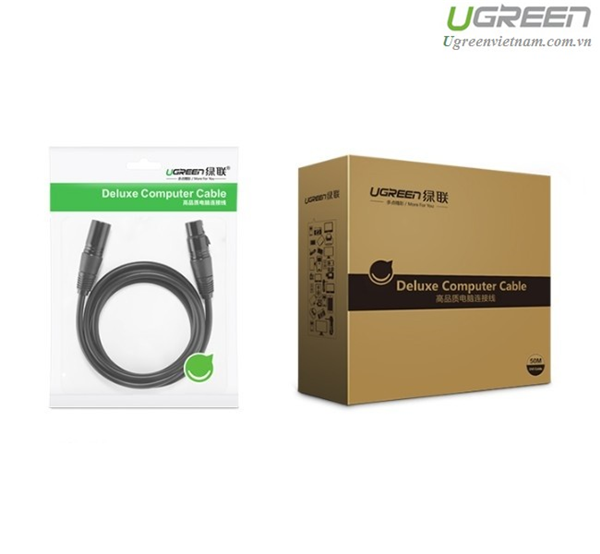 Cáp nối dài Microphone XLR 2m  Ugreen 20710 cao cấp