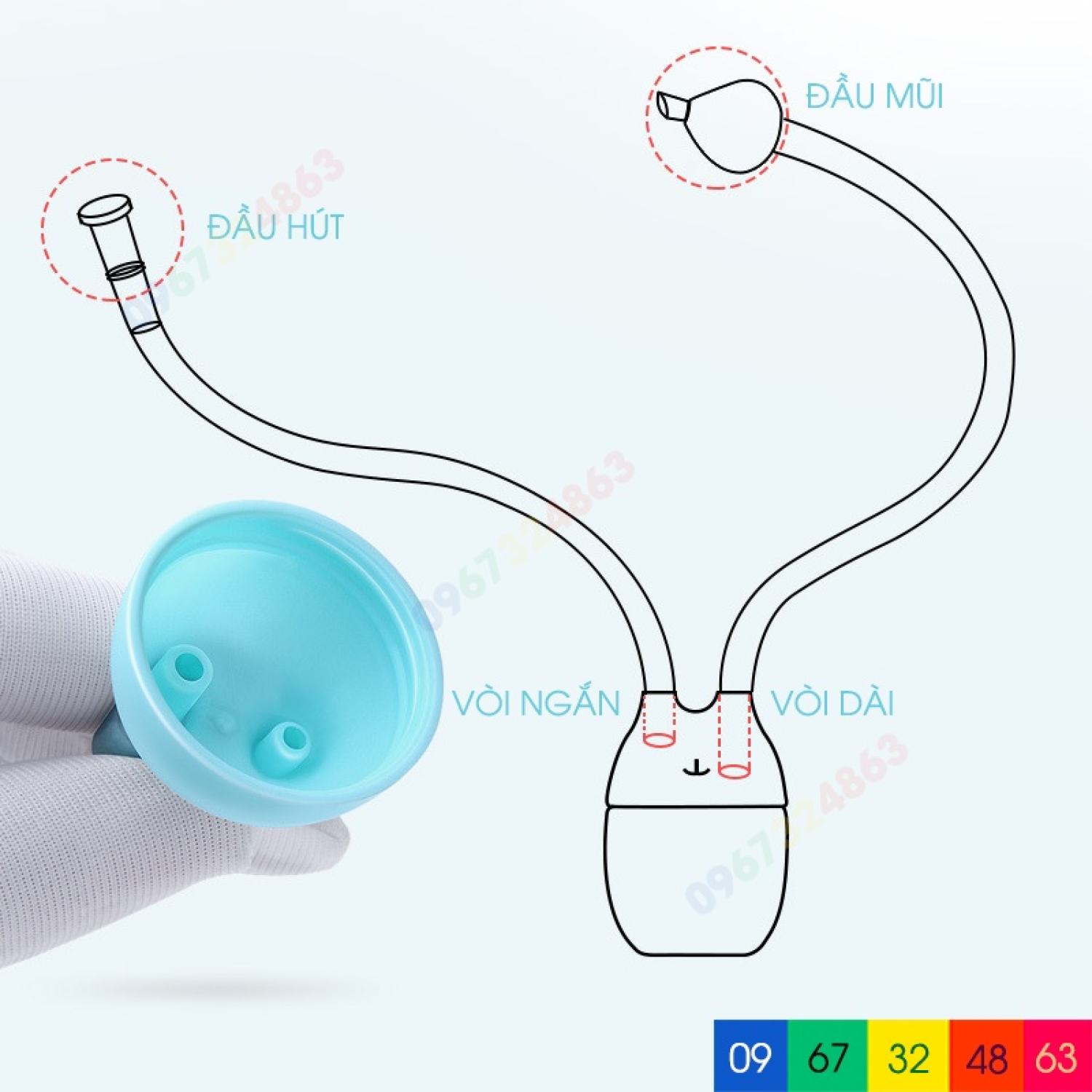 Dụng cụ hút mũi VCOOL CAO CẤP cho bé