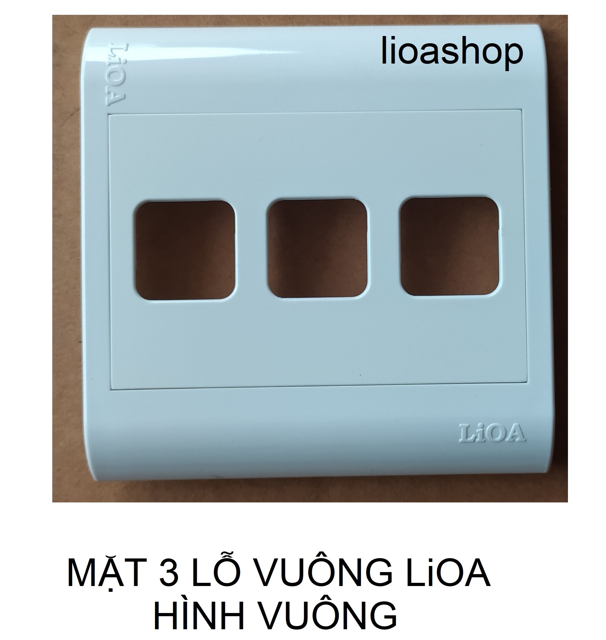 BỘ 2 MẶT 3 LỖ VUÔNG LiOA - HÌNH VUÔNG