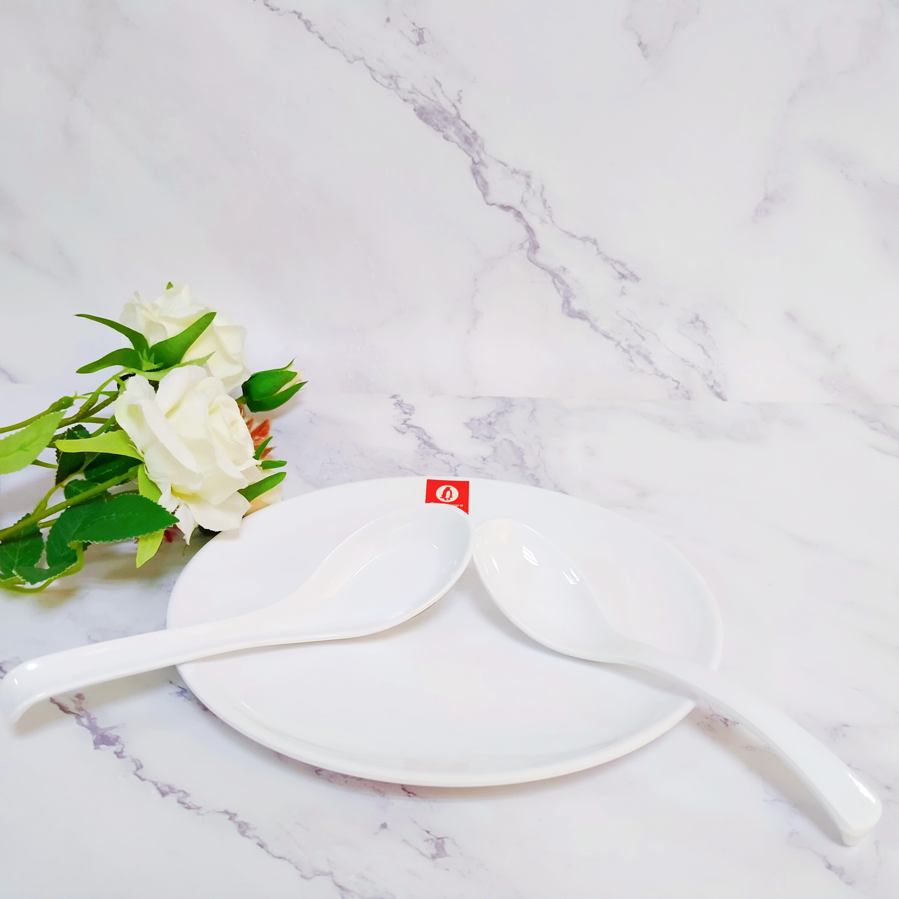 Thìa muỗng Superware Nhựa phíp 100% melamine Trắng