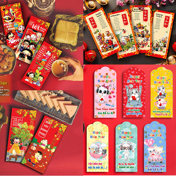 Combo 100 bao lì xì tết 2023 may mắn tài lộc