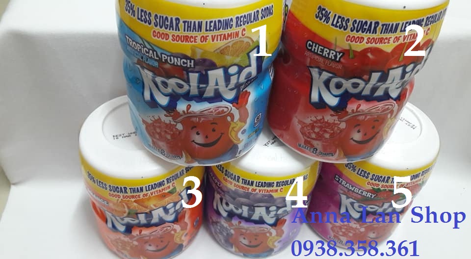 Combo 2 hộp bột trái cây Kool Aid - Mỹ
