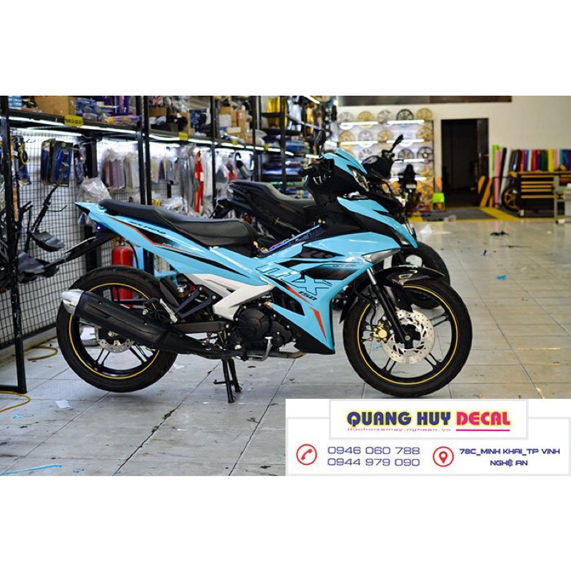 Tem trùm exciter 150 xanh ngọc MX KING SIÊU ĐẸP SIÊU RẺ,team decal ex 2015-2021