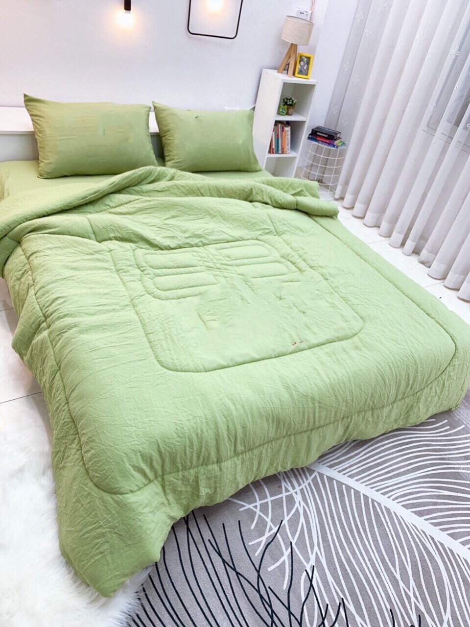 [HCM]Chăn Ga Gối Cotton Đũi