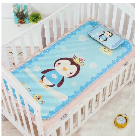 Chiếu lụa điều hòa 3D kèm gối cho bé