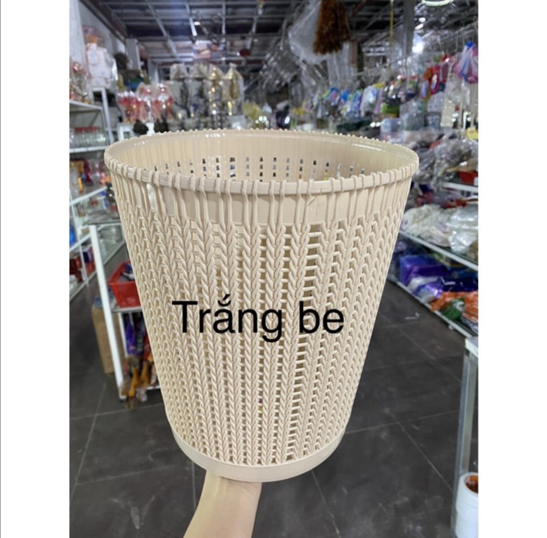 Sọt nhựa giả đan mây Việt Nhật. Hàng cao cấp. Cỡ to: R 25cm C 28cm - Cỡ trung: R 20cm C 25cm-Cỡ nhỏ: R15cm C18cm.