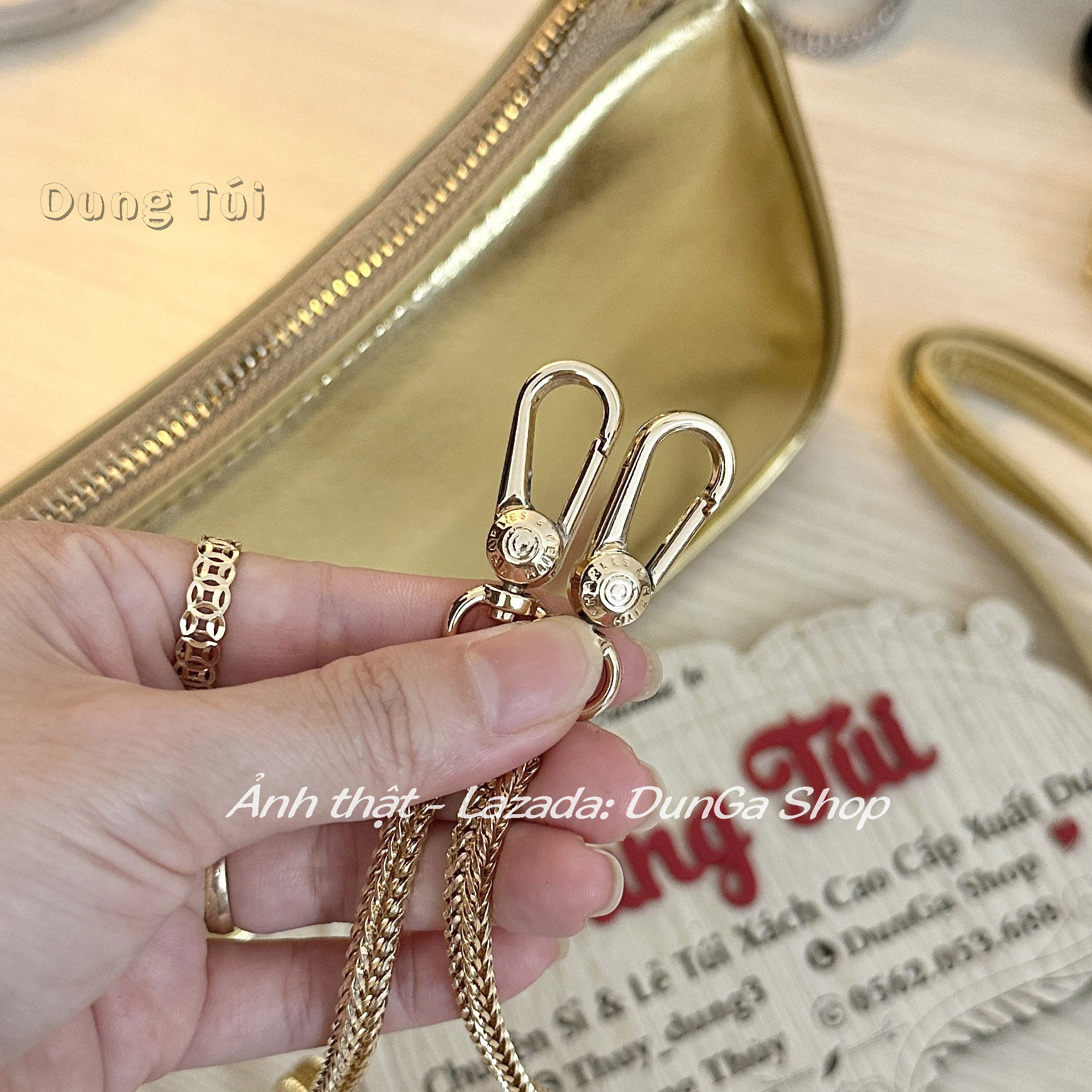 [Chuẩn hãng] Túi nữ kẹp nách + đeo chéo size 22 dáng basic 3 dây đeo full màu