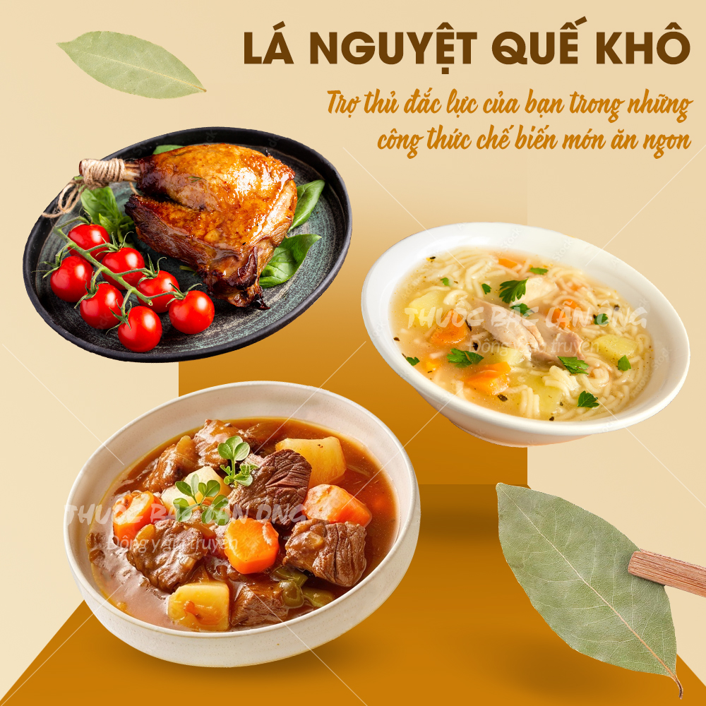 Lá nguyệt quế khô 100g, lá bay leaf, viết điều ước, decor trang trí, gia vị nấu ăn thơm ngon