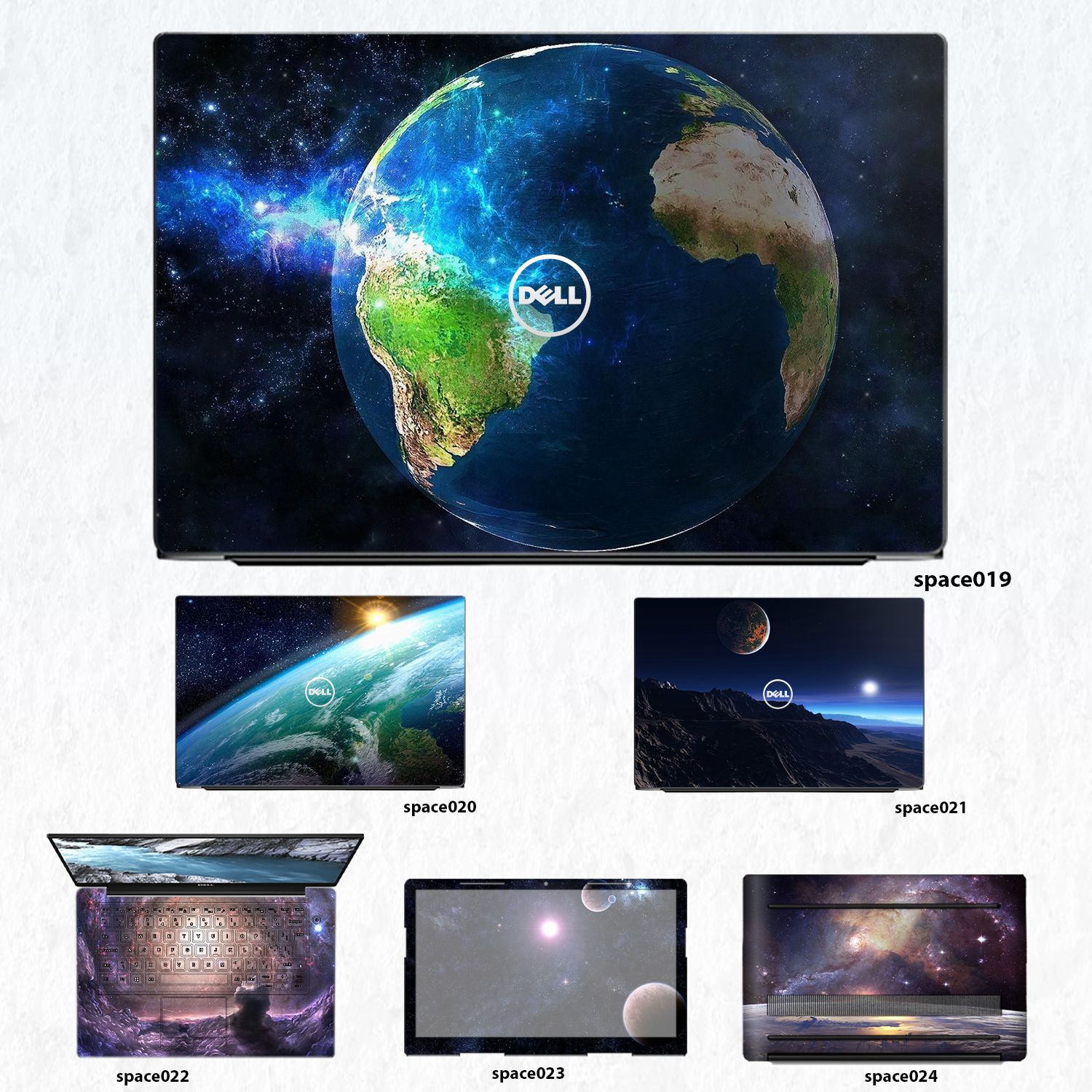 Decal Skin dán Laptop Dell mẫu không gian (inbox mã máy cho shop)