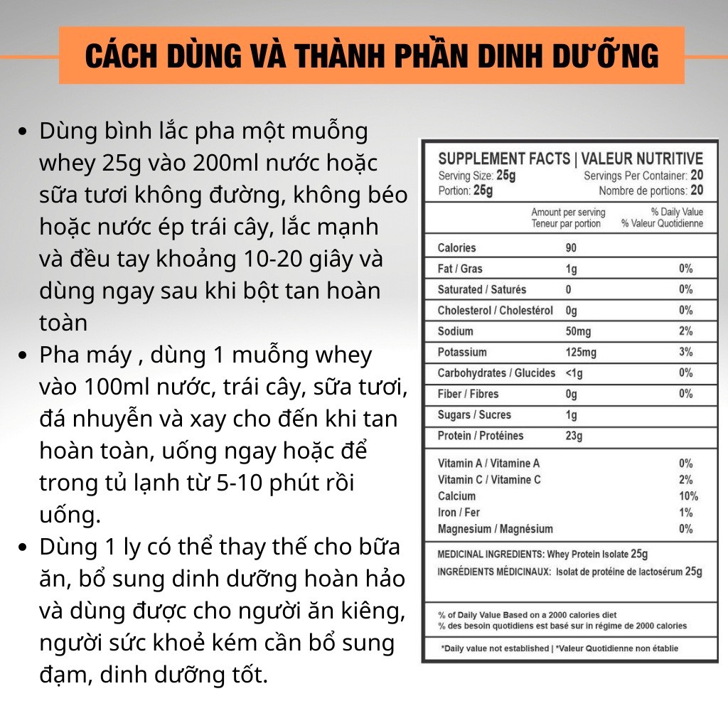 TĂNG CƠ MXPLUS WHEY ISOLATE PROTEIN 500G