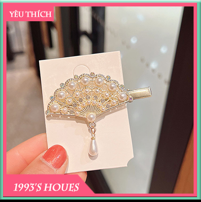 Clip hair applique stone imitation pearl fashion