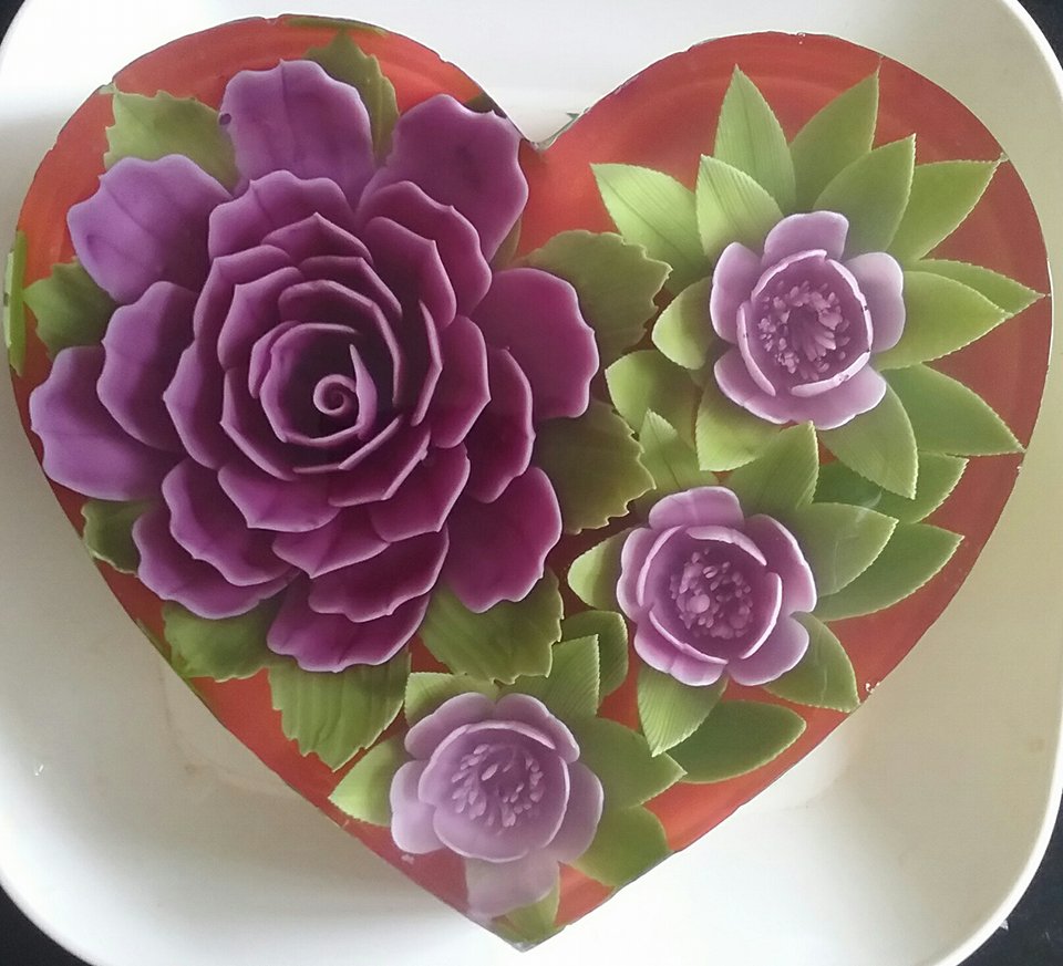 Bộ dụng cụ làm thạch rau câu 3D tạo kiểu hoa lá nhiều mẫu bộ gồm 10 kim mẫu và 1 ống bơm