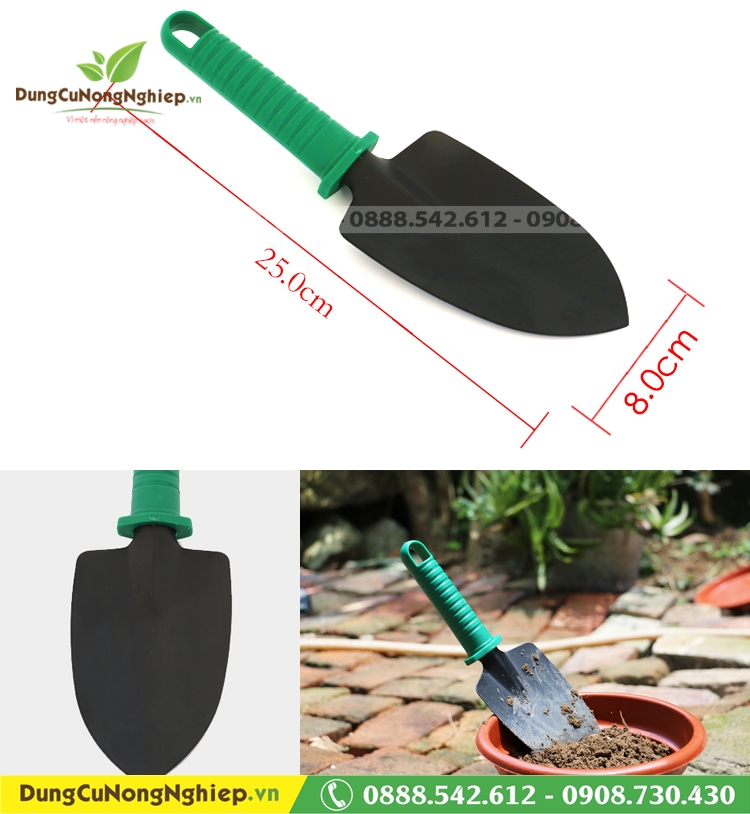 Hộp dụng cụ làm vườn lớn 5 món xanh