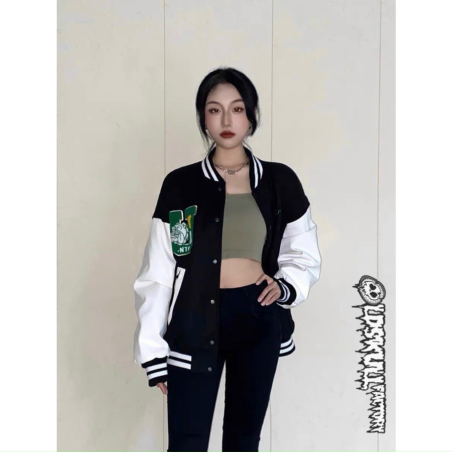 Áo Khoác "U7" bomber bóng chày basic nam nữ form rộng Local Brand