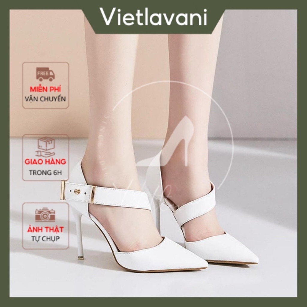 Giày cao gót DHC38, giày nữ  mũi nhọn 8 cm cao cấp