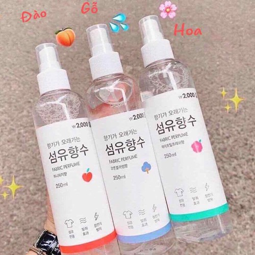 [HCM]1 chai Xịt Thơm Quần Áo Fabric Perfume Hàn Quốc 250ml