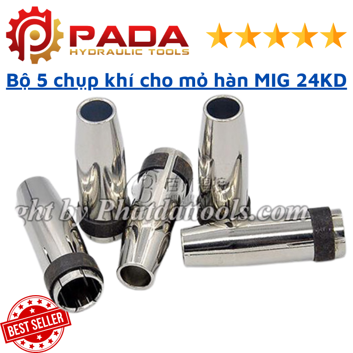 Bộ 5 chụp khí cho mỏ hàn mig 24kd - phụ kiện máy hàn mig - made in taiwan