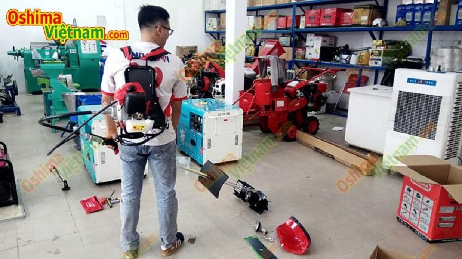 [HCM][Trả góp 0%] Máy xạc cỏ oshima 1e44f