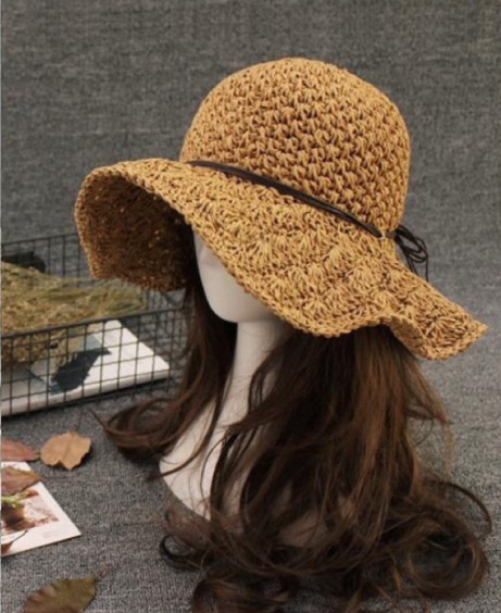 MŨ / NÓN CÓI ( ĐI BIỂN ) MỀM VINTAGE THẮT NƠ DA [SH1]