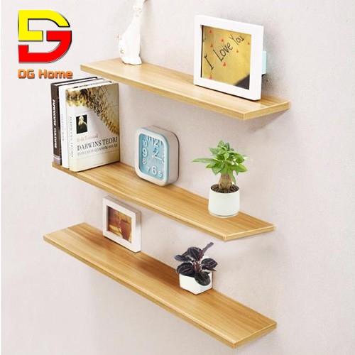 Thanh gỗ treo tường, Giá gắn tường Decor trang trí nhà cửa phòng khách, phòng ngủ