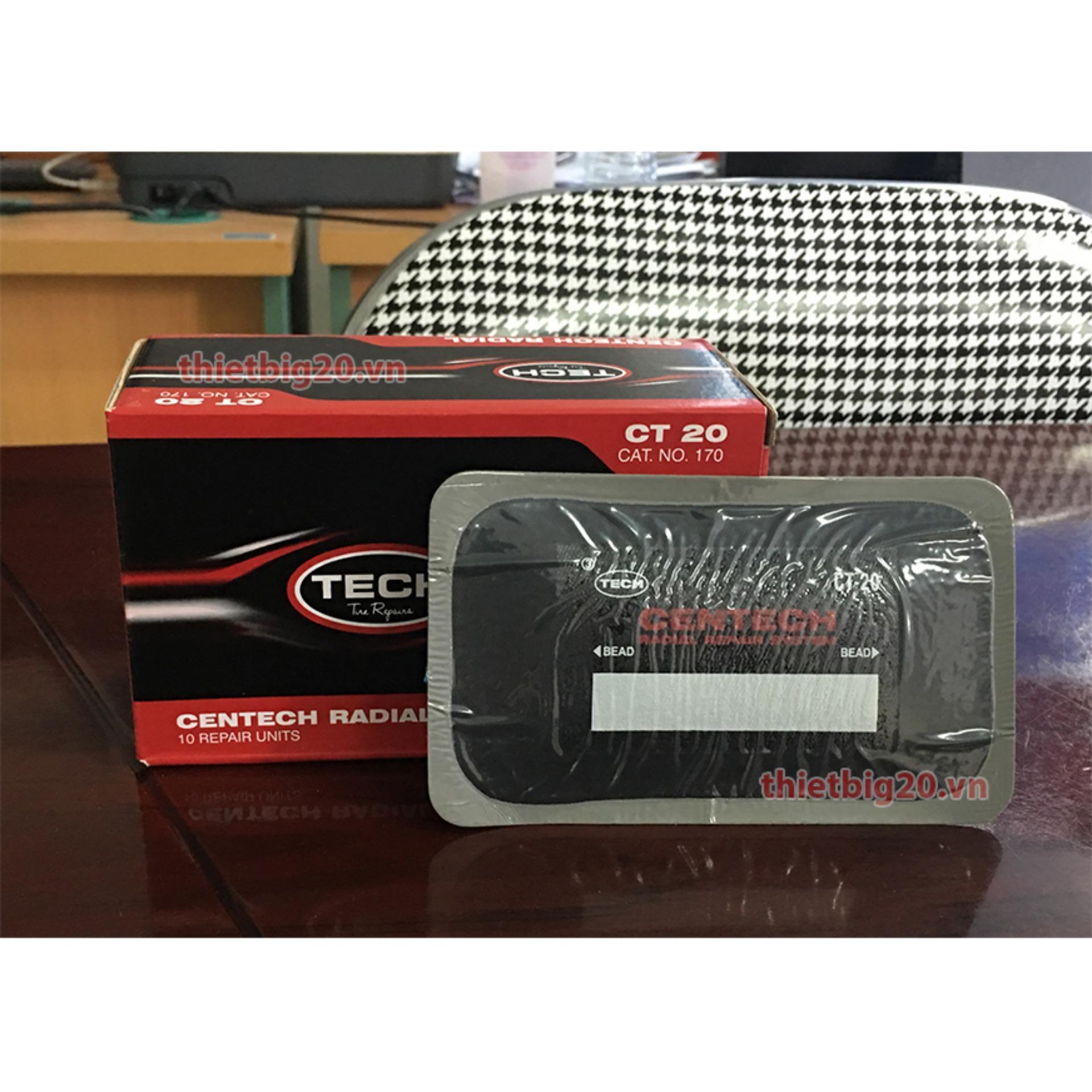 Hộp 10 miếng vá lốp bố thẳng Tech CT-20 (Radial, 75x125mm)