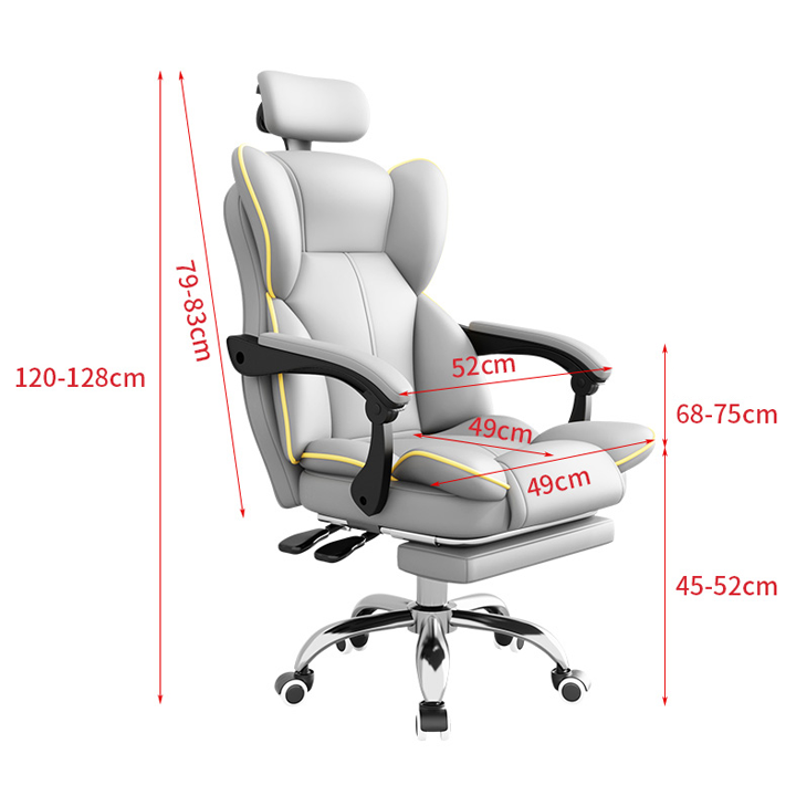 Ghế Văn Phòng, Ghế Giám Đốc Làm Việc Xoay 360 Độ Nệm Cao Su Có Gác Chân Bọc Da PU Cao Cấp M104