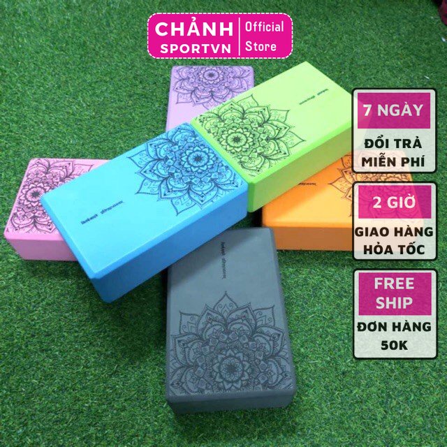 Mandala flower printed yoga brick-Eva premium solid foam yoga pillow for free gift 200 grams and 300 grams