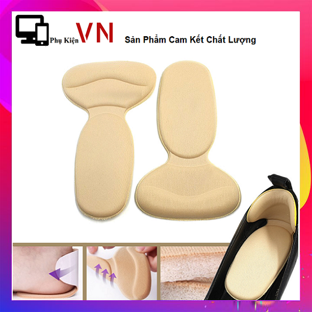 [HCM]⚡ Bộ 2 Miếng Lót Giày Chữ T ( màu Kem ) Bảo Vệ Gót Chân  Giảm Size  Chống Trầy Gót  Mềm Mại Siêu Êm - 1 Cặp Lót Gót Giày Cao Gót/ Giày Búp Bê Chống Trấy Xước Gót Chân ⚡