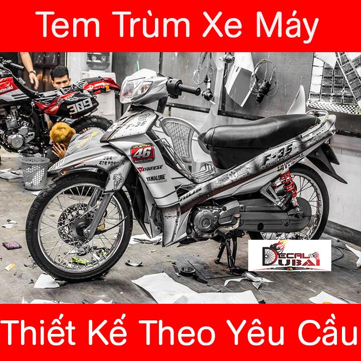 Tem Trùm Xe Sirius Xám Trắng