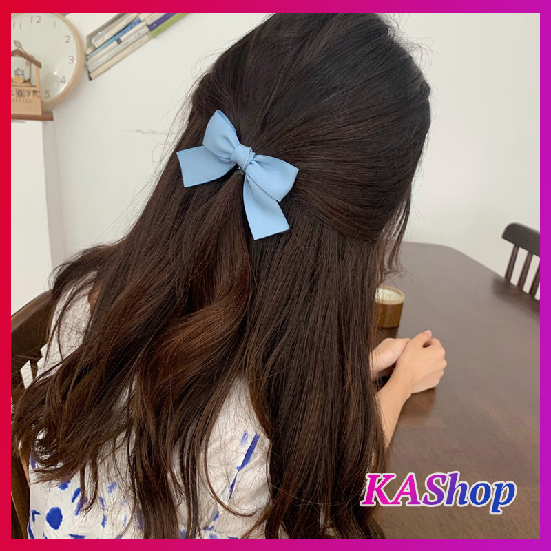 [HCM]Kẹp tóc nơ vải lụa Hàn Quốc size mini - Kẹp tóc nơ mini - KAShop