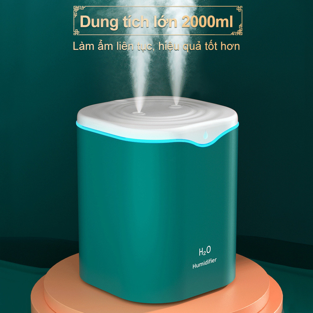 Máy Tạo Độ Ẩm Không Khí 2000ML Máy Khuếch Tán Tinh Dầu Hương Thơm Siêu Âm Máy Tạo Sương Mát