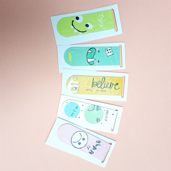 Combo 5 Bookmark Nam Châm Đánh Dấu Sách - Smile (Mẫu Ngẫu Nhiên)