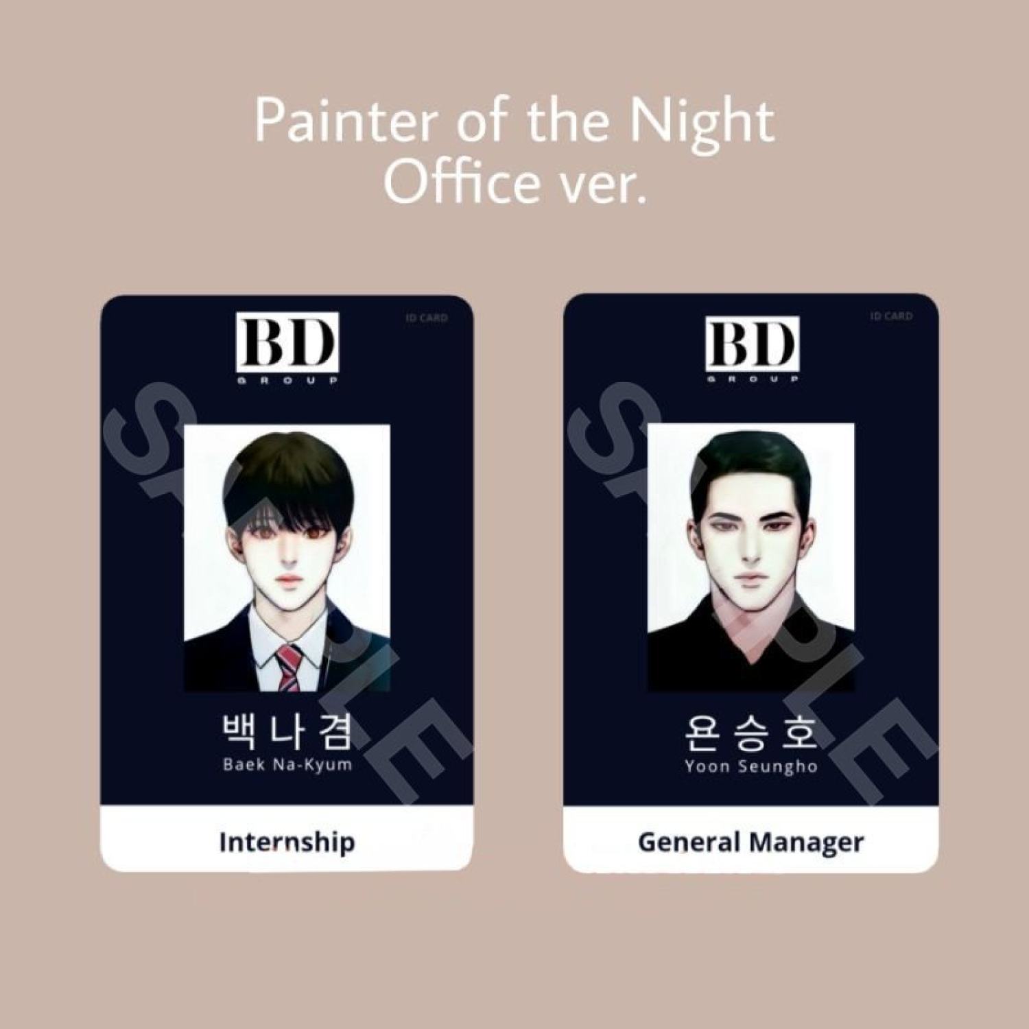 1 tấm Ảnh thẻ in hình Painter Of The Night DẠ KÝ ver ID manhwa BL card bo