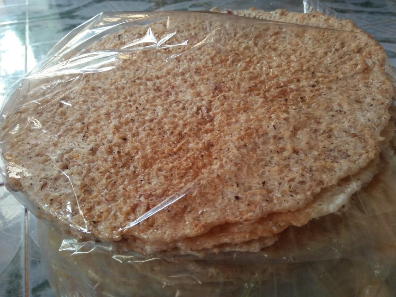 Bánh tráng dừa Tam Quan đã nướng