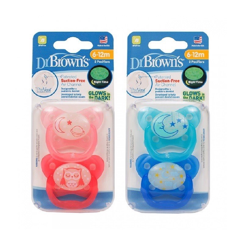 Bộ 2 ti giả phát sáng dạ quang Dr Brown's