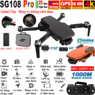 TẶNG TÚI ĐỰNG - Flycam mini 4K, Flycam SG108 PRO 4K - Gimbal 2 Trục thumbnail