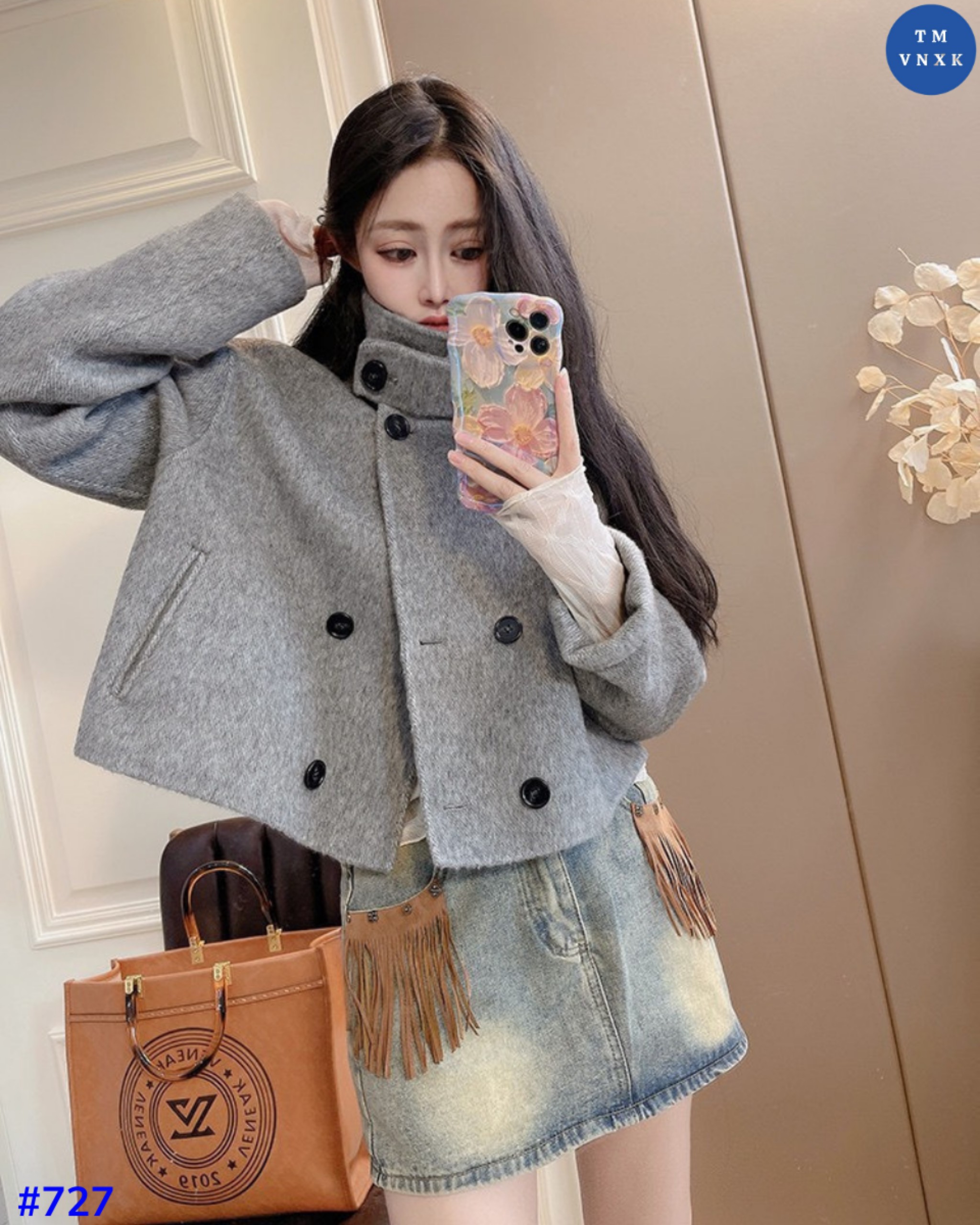 Damaged blazer-Gray