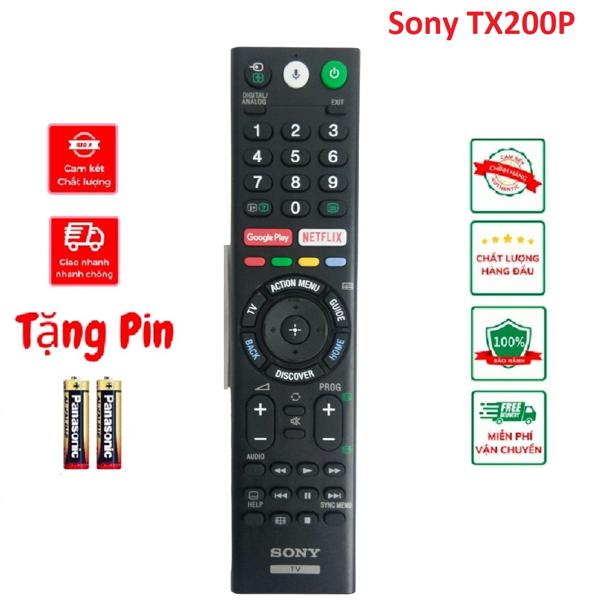 Điều Khiển Tivi Sony TX200P (Không giọng nói) Hàng loại 1