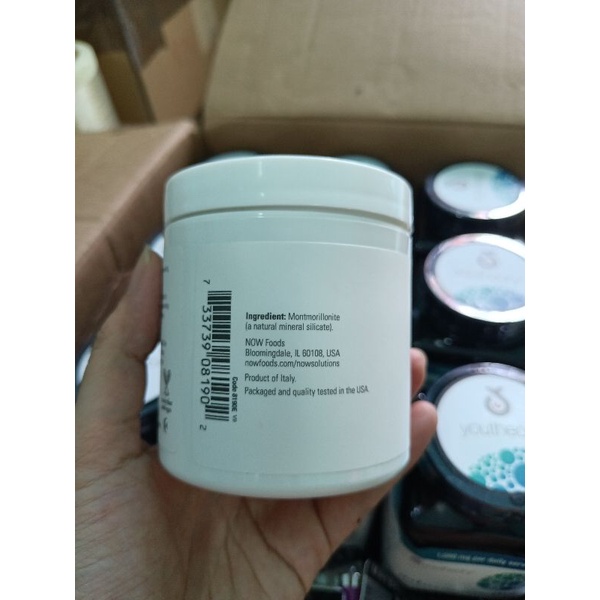 [Date 2026, tặng cọ hoặc chén thìa] Bột mặt nạ đất sét NOW CLAY POWDER 170g