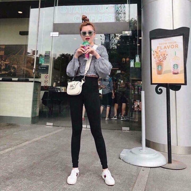 Quần legging hàn cạp siêu cao co dãn 4 chiều