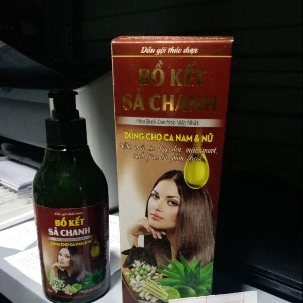 Dầu gội bồ kết sả chanh - dầu gội bồ kết