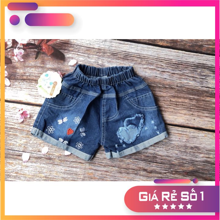 Quần short jean cho bé gái từ 9kg - 10kg