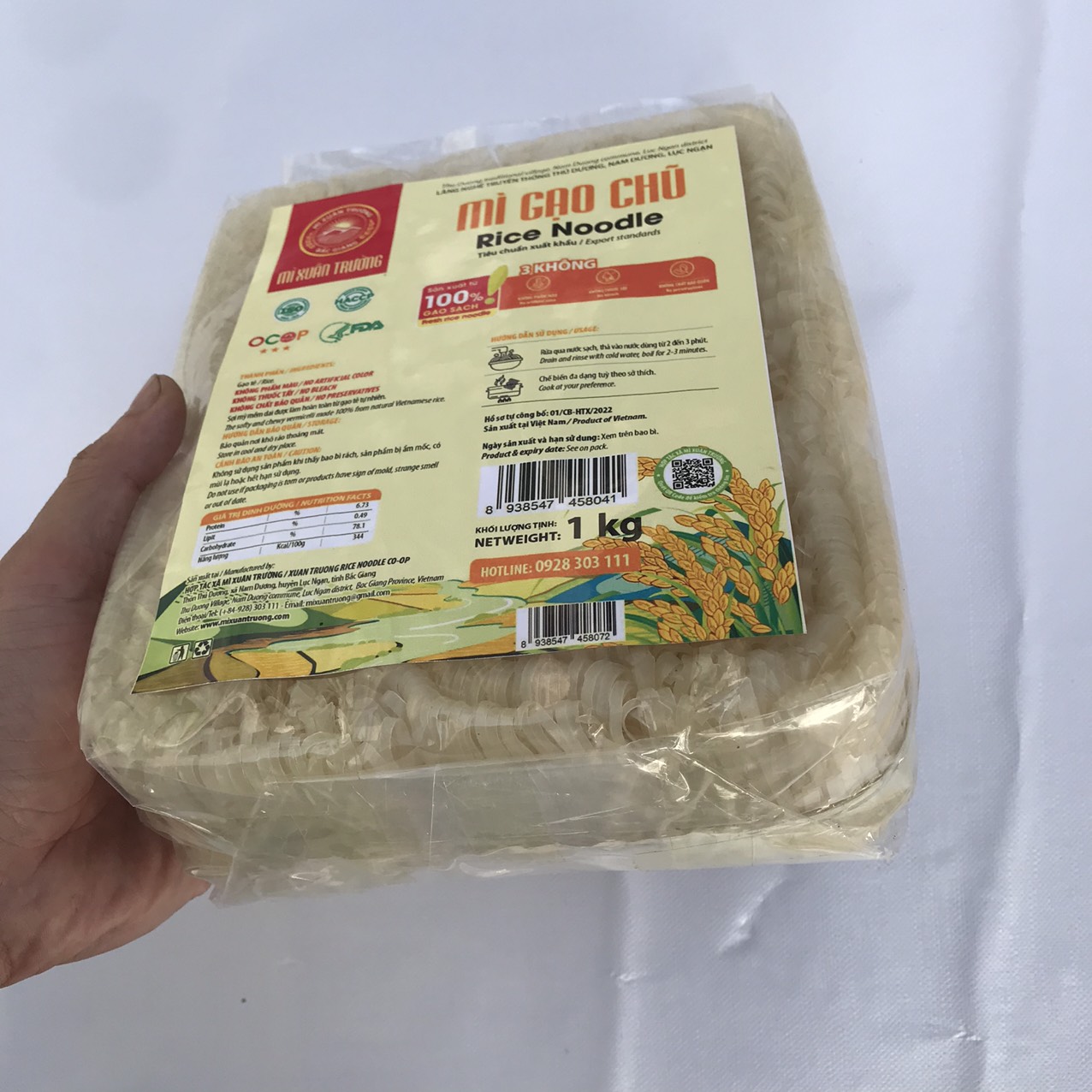 Mì gạo chũ - đặc sản Bắc Giang (Gói 1kg)